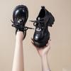 Zapatos de Cuero con Cordones Estilo Británico y Suela Gruesa, Nuevos Zapatos de Verano para Mujer con Aumento Interno de Altura, Mocasines de Malla Hueca Transpirables y Versátiles