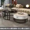 Mesa de Centro para Sala de Estar, Modelo Nuevo 2026 Minimalista de Moda, Sensación de Lujo Ligero de Gama Alta, Mesa de Centro Redonda Plegable de Piedra de Cristal para Apartamentos Pequeños