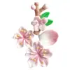 Pegatina de Flor de Melocotón 3D para Coche Adhesivo sin Rastro Hojas Sin Residuos Decoración de Pegatina de Coche Flores de Cola de Coche Pétalos de Flor de Cerezo Adornos