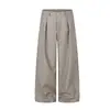 Pantalones de traje anchos y fluidos estilo americano, estilo Old Money, Pantalones Yamamoto simples y geniales, Color liso, Aspecto de alta gama, Pantalones casuales holgados