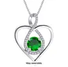 Collar de doble capa de plata de ley s925 con corazón eterno transfronterizo europeo y americano, colgante de piedra asiática para mujer con doce cumpleaños, cadena de clavícula.