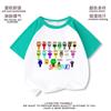 2025 Nueva Camiseta de Manga Raglán Sprunki Music Rhythm Box Ropa para Niños Verano Tops para Niños y Niñas