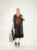 Retro de Calle Americano Cuello en V No. 7 Camiseta Deportiva de Baloncesto de Malla Transpirable de Verano de Manga Corta para Hombres y Mujeres