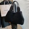 Comercio Exterior Bolsas de Felpa Otoño e Invierno para Mujer 2026 Nueva Moda Elegante Bolso de Axila Elegante Lana de Cordero Bolso de Hombro Casual