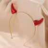 Festa de Aniversário de Halloween Transfronteiriça Tiara de Diabo Presilha de Cabelo Atacado Acessório de Cabelo para Mulheres Adultas Festa Celebridade da Internet Presilha de Cabelo