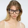Óculos de armação grande que fazem o rosto parecer menor, modernos e versáteis, simples e elegantes, com bloqueio de luz azul, óculos de proteção sem grau para uso diário