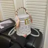 Bolsa Cilíndrica Bordada Estilo Chinês, Bolsa de Mão de Seda de Alto Padrão, Bolsa de Ombro Moderna e Versátil, Bolsa Saco Retrô Transversal, Tendência