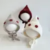 Gorro de Bebé Otoño e Invierno Gorro de Punto Grueso Cálido para Bebés y Niños Pequeños, Estilo Coreano Fresa Princesa Gorro de Punto con Puntiagudo para Protección de Orejas