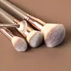 15 juegos de brochas de maquillaje color oro champán brocha para pintura suelta brocha para sombra de ojos traje juego completo de pelo suave brocha portátil para maquillador