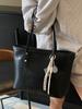 Bolso Tote de Moda Popular Simple Elegante Gran Capacidad para Mujer Moda Casual para el Trabajo Color Sólido Bolso de Hombro de Gama Alta