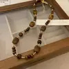 Colar Camadas com Contas de Pedra Olho de Tigre Melard para Mulheres, Vintage, Luxo Leve, Corrente para Suéter de Alta Qualidade, Novo Acessório 2026