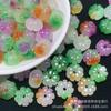 Cuentas de calabaza de 13 mm con flores flotantes, venta al por mayor, accesorios de bricolaje, pulseras, pendientes, piezas de joyería de jade