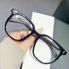 Nuevos anteojos ultraligeros color madera blanco liso montura grande para hombres y mujeres con cara grande delgados retro con graduación para miopía