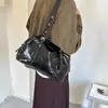 Bolsa de Axila de Luxo Vintage Bolsa de Boliche 2026 Nova Bolsa de Ombro Simples Feminina Bolsa Almofada de Grande Capacidade