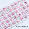 Rhinestones Cuadrados de 10 mm para Uñas Dongzhou, Cristales Cuadrados y Redondos Coloridos de Uñas Artísticas DIY de Moda, Decoraciones Cuadradas para Uñas al por Mayor