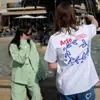 Arte Antwerp Versão de Luxo Estilo de Rua Americano Estampa Retro Camiseta Casual Masculina de Manga Curta Tendência