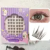 Caja de Regalo para Pestañas Postizas Transfronterizas Empaque Ocho Filas Yf58 Primeras Pestañas Postizas Individuales en Racimo Trilogía Pestañas Postizas Suaves Sin Pegamento
