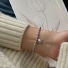 Pulseira de Pérolas de Água Doce Nova de Yuanyou Shijia Zhengyuan Luz Forte Luxo Acessível Estilo Frio High-End Pulseira de Contas Ins