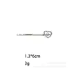 Pasador de Zirconia Transfronterizo Coreano y Japonés con Forma de Corazón para Flequillo Lateral Accesorio para el Cabello Clip Sencillo para la Frente Joyería Exquisita de Alta Gama