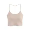 Nuevo producto: Camiseta Deportiva Blanca para Mujer con Sujetador Incorporado y Almohadillas en el Pecho, con un Hermoso Diseño en la Espalda, Adecuada para Usar como Prenda Exterior, Corte Ajustado y Favorecedor
