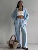 2026 Conjunto de Pantalón Ancho Casual de Color Sólido con Bolsillos y Cárdigan para Mujer Europeo y Americano Amazon