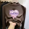 Blusa de segunda pele para meninas, nova coleção outono/inverno 2026, camiseta infantil, blusa de manga longa slim fit com estampa de desenho animado para meninas pequenas