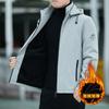 Chaqueta con Capucha para Hombre 2024 Primavera Otoño Nueva Casual Combinable Top Chaqueta con Cuello Abrigo Ropa para Hombre