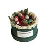 Caja Redonda Navideña Chanel Regalo de Navidad Caja de Flores Caja de Manzana Caja de Flores de Frutas Caja de Regalo DIY Hecha a Mano