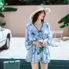Traje de banho de casal entrega em uma peça Verão coreano Seaside Praia Lua de Mel Fotografia Biquíni Feminino Nadar Calça de Praia Masculina