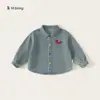 Ropa Infantil Bangxuan Chaqueta Infantil Estilo Otoño 2026 Chaqueta de Mezclilla Suelta para Niñas Top Retro para Niños Camisa Little Pony