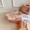 Zapatos Mary Jane de cuero genuino con lazo francés, de 4 cm de altura interior, para mujer, nuevos 2026, bailarinas vintage de suela gruesa