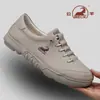 Sapatos masculinos Gongyang originais, modelo novo, couro genuíno, sapatos casuais respiráveis, sola macia, antiderrapante, tênis esportivos versáteis, calçados masculinos da moda