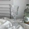 Copa de champán vintage con relieve de estilo francés de Niche Ins, copa de vino tinto de alta calidad para el hogar, copa de agua para mujer