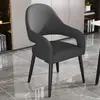 Mesa y sillas de comedor de lujo minimalista estilo italiano para el hogar, sillas de comedor de ocio para hotel restaurante nórdico, cuero moderno para discusiones
