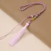 Franja de dinheiro pequena corda de guidão carro pendente franja diy nó de franja chinês espiga marcador de página pequena espiga pendurada corda chaveiro corda