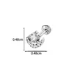 Nuevo Modelo de Henson Acero Inoxidable Puro Incrustado de Circonita Versión Extendida Rosca Interna Tornillo Perno para Cartílago de la Oreja Perno para Labio Joyería para Piercing