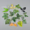 Hojas Simuladas, Hojas de Rosa de Seda Artificial, Hojas de Peonía, Paisajismo, Arreglo Floral, Accesorios de Enredadera de Flores para Colgar en la Pared, Greening Espacial DIY