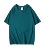 Camiseta de algodón de cuello redondo grueso con logotipo personalizado, mono de manga corta, camiseta de grupo de reunión con impresión al por mayor