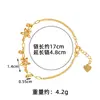 Nova Pulseira Vietnamita de Ouro de Areia Estilo Chinês, Pulseira de Franja Flor com Cravação de Diamante de Luxo Leve para Mulheres, Cobre Banhado a Ouro, Cor Duradoura, Joia de Mão