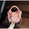 Bolso Satchel Francés Casual Simple Elegante de Nuevo Estilo Transfronterizo 2025, Bolso de Cubo Plisado de Alta Gama para Mujer