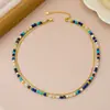 Collar de perlas apiladas multicapa con cuentas de ágata transfronterizo europeo y americano, cadena para suéter versátil para chicas populares, hombres y mujeres, venta al por mayor