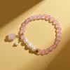 Atacado pó de cristal natural pulseira de pérola de cristal pingente de lírio nicho luz luxo requintado moda explosões de rede