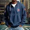 Ropa Popular Nueva para Hombre en Sitios Web Independientes en EE. UU.: Sudadera con capucha y media cremallera con bolsillo Serie NFL Sudadera con diseño personalizado