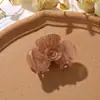 Pinza para el Cabello de Flor de Rosa de Acetato Estilo Coreano Fresca y Elegante, Pinza de Garra para el Cabello para Niñas, Accesorio para el Cabello para Moño en la Parte Posterior de la Cabeza, Pinza de Tiburón