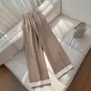 Pantalones Casuales de Otoño para Mujer, Diseño Caqui Estilo Retro 2026, Pantalones de Pierna Ancha Fluidos de Cintura Alta Adelgazantes para Cuerpo Tipo Pera
