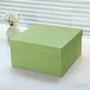 Caixa de Presente de Papel Kraft com Tampa e Fundo Colorida Caixa de Embalagem Simples de Cor Pura Caixa de Papelão para Embalagem de Presente Atacado