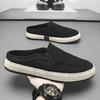 Sapatos Casuais Masculinos Slip-On da Moda de Verão Estilo Coreano Casuais Respiráveis de Lona de Linho