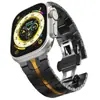 Adequado para Apple Watch Aço Inoxidável Cor Titânio Metal Homem de Ferro Pulseira de Relógio Integrada Atualizada Transfronteiriça