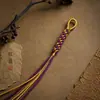 Nueva cuerda colgante de estilo tibetano chino, cuerda tejida a mano, accesorios de bricolaje, llavero, juego cultural, cadena para teléfono móvil, producto semiacabado, colgante para bolso