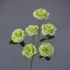 Seis Cabeças 8cm Rosa Salão de Casamento Corredor Arranjo de Flores Decoração Flor de Seda Casa Hotel Conjunto Flor Artificial Fabricante Atacado